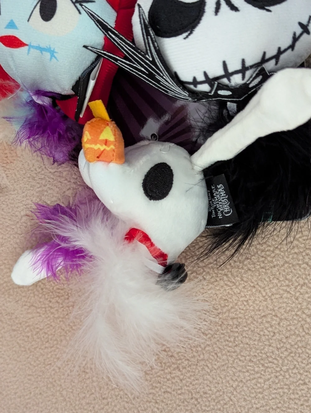 Brand New The Nightmare Before Christmas Cat Toy 3-Pack Sally & Jack & Zero